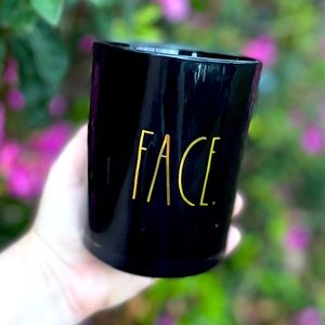Rae Dunn Face Makeup Holder Canister, Bathroom Decor